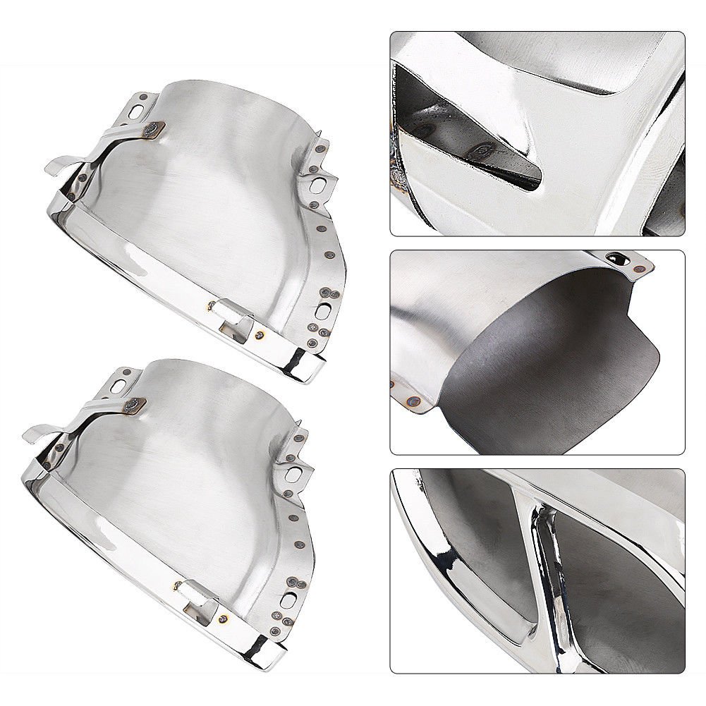 1 Pair Car Exhaust Tail Pipes Muffler Tips for Mercedes Benz W212 2014-2015