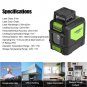 360° Rotary 5Line Laser Self Leveling Cross Line Horizontal Vertical Green Light