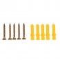 50X Expansion Tube Set Fix Screw Plug Pipe Plastic Wall Mounted Anchor 6 x 30mm