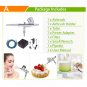 Airbrush Compressor Kit Dual-Action Spray Airbrush Set Tattoo Nail Art Paint 7CC