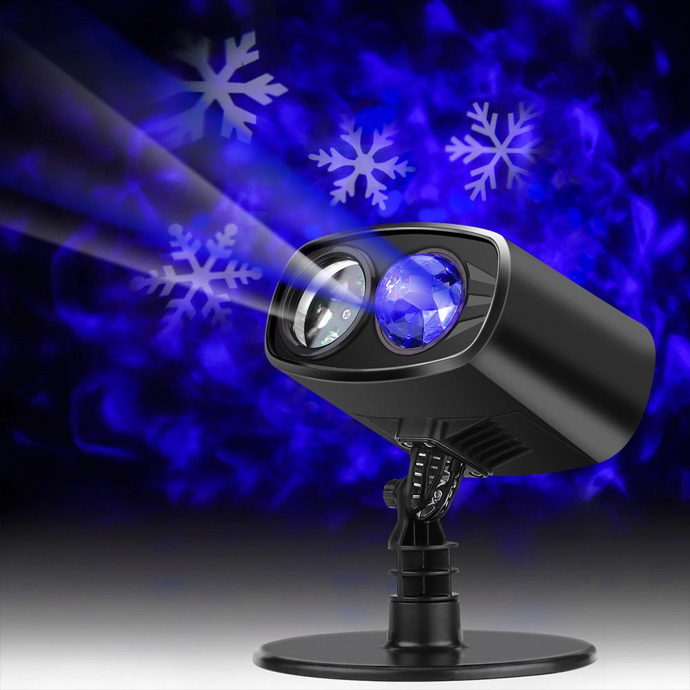 9W Snowflake Santa Laser Landscape Projector Light XMAS Party For Outdoor Garden