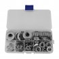 270pcs Stainless Steel Round Washers Gasket Assorted Solid Flat Set M4/5/6/8 EM