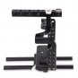 Camera Cage Kit 15mm Rods Handle Stabilizers for DSLR Camcorder