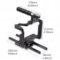 Camera Cage Kit 15mm Rods Handle Stabilizers for DSLR Camcorder