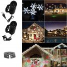 1/2/4pcs Outdoor Moving Snowflake LED Laser Light Landscape Xmas Garden Lamp
