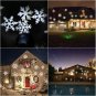 1/2/4pcs Outdoor Moving Snowflake LED Laser Light Landscape Xmas Garden Lamp