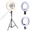 Camera 18" 12" Inch 5500K Macro Ring Fluorescent Flash Light With Mount Bag