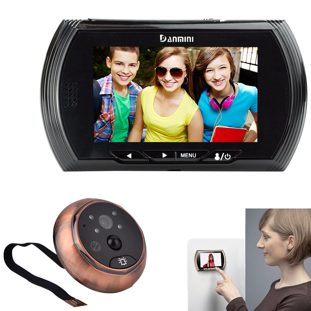 4.3 inch TFT Digital Peephole Viewer 160 Degrees Doorbell IR Camera Night Vision