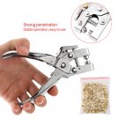 Grommet Rivets Eyelet Setting Plier + 100pcs Eyelet fr Bag Shoes Leather Belt co