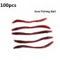 100pcs 6cm Soft Earthworm Fishing Bait Worm Lures Crankbaits Hooks Baits Tackle