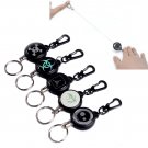 EDC Steel Wire Rope Retractable Carabiner Keychain Key Chain Recoil Keyring