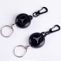 EDC Steel Wire Rope Retractable Carabiner Keychain Key Chain Recoil Keyring