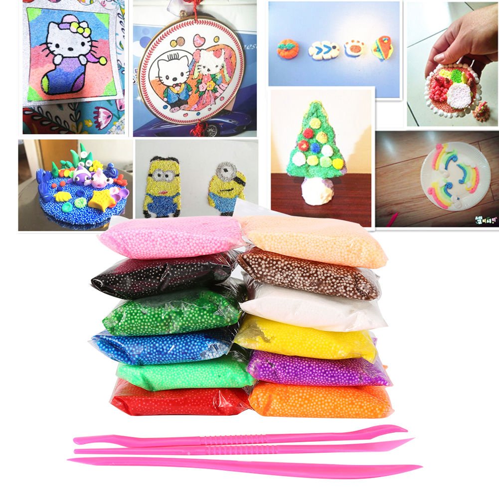 Air Drying DIY Polymer Modeling Clay Blocks Plasticine Playdough Toys For Kids