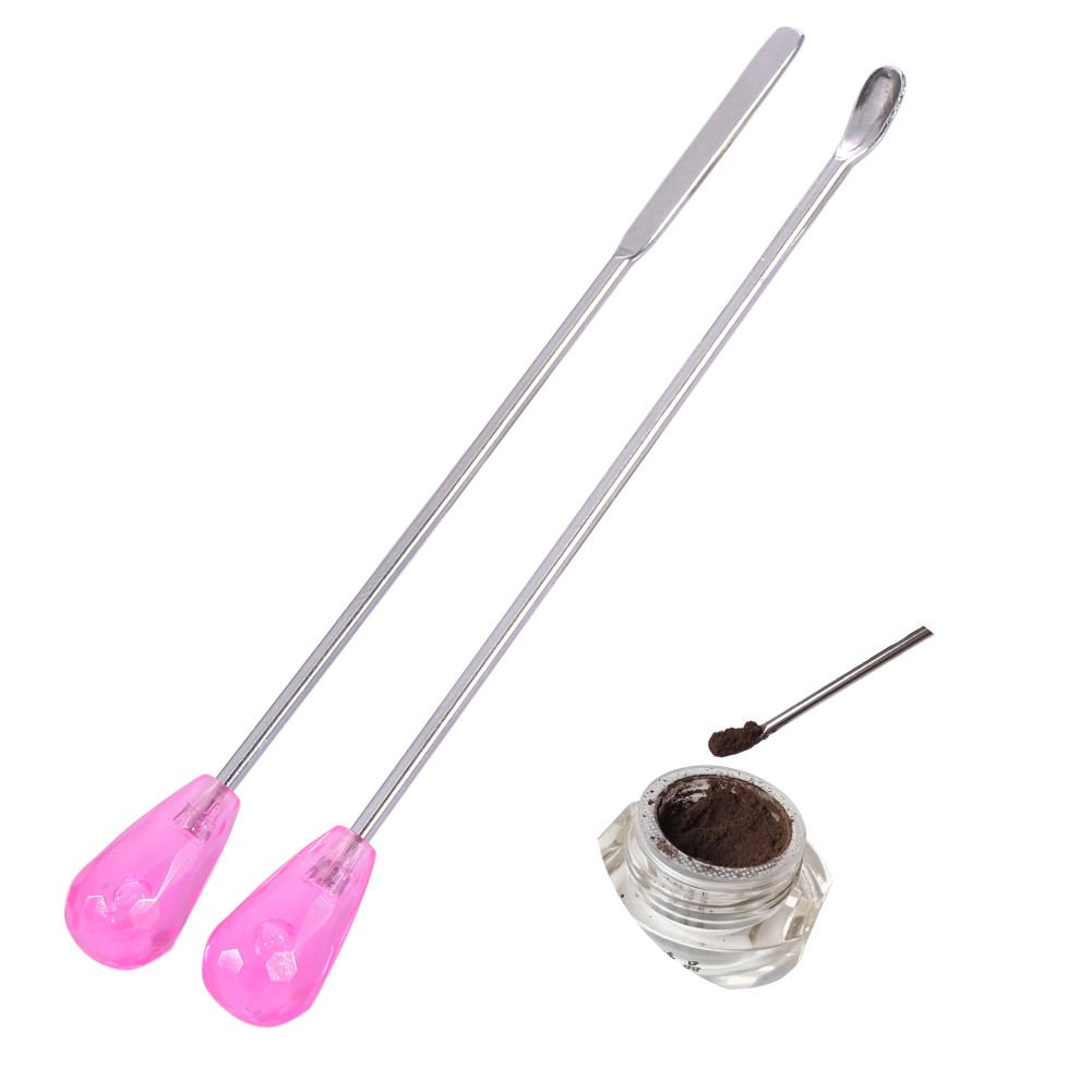 Stainless Steel Nail Art Makeup Palette Spatula Rod Stick Mixing Blender Tools