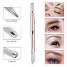 Double Stainless Steel Manual Tattoo Pen Permanent Microblading Eyebrow Tools LY