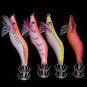 4Pc/Lot Glow Shrimp Prawn Baits Squid Fishing Lures Jigs Hook Bait Tackle 8cm/8g