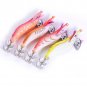 4Pc/Lot Glow Shrimp Prawn Baits Squid Fishing Lures Jigs Hook Bait Tackle 8cm/8g
