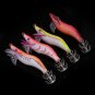 4Pc/Lot Glow Shrimp Prawn Baits Squid Fishing Lures Jigs Hook Bait Tackle 8cm/8g