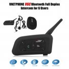 V6C BT Bluetooth Motorcycle Helmet Interphone Intercom Headset 6 Riders 1200M EL