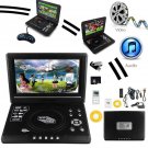 9.8 Inch Portable CD DVD Player 270° Swivel Screen AV TV FM USB with Car Adapter
