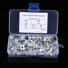 90Pc M3/M4/M5/M6/M8 Zinc Plated Four Pronged T Nuts Inserts Assortment Kit + Box