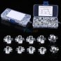 90Pc M3/M4/M5/M6/M8 Zinc Plated Four Pronged T Nuts Inserts Assortment Kit + Box