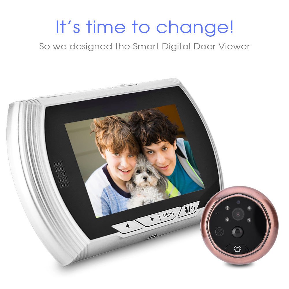 4.3" inch LCD Digital Peephole Viewer Door Eye Doorbell IR Night Vision Camera