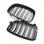 Car Front Radiator Grill Right & Left Double Matte Black For BMW E81 E87 E82 E88
