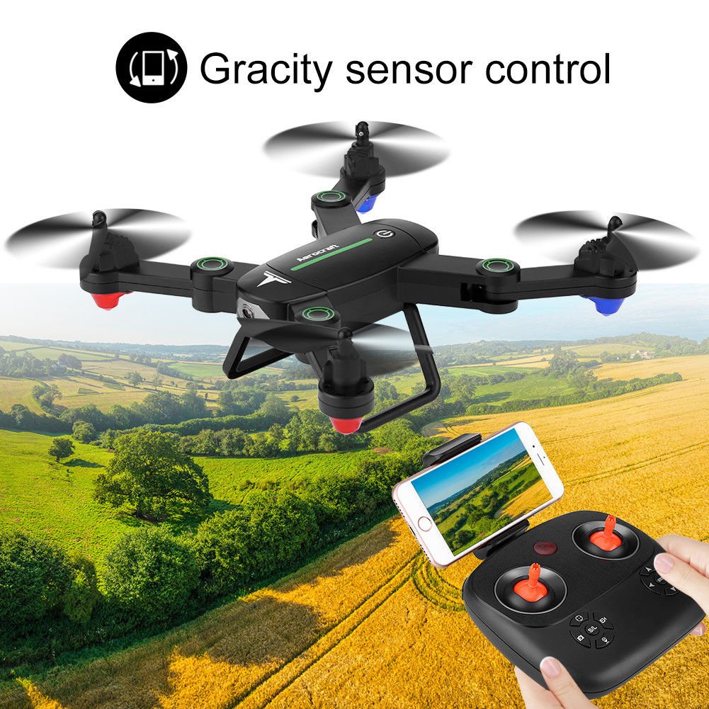 Foldable 2MP Camera Drone WIFI Phone FPV Remote Control RC Quadcopter Helicopter