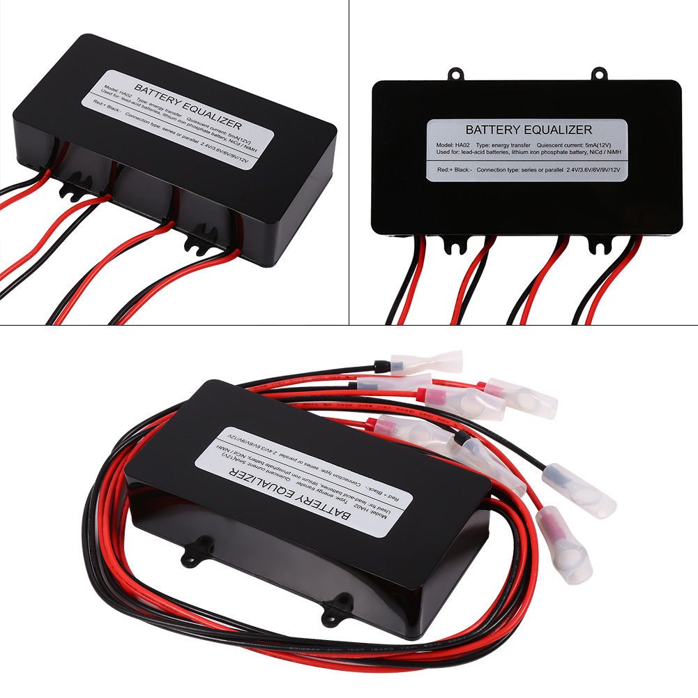 HA02/HA021 Solar Battery Balance Equalizer For Lead-acid Batteries Charger Black