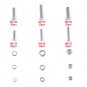 510pcs M4 M5 M6 Hex Screws Bolts Nuts Flat& Spring Washers Assortment Kit EM