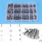 510pcs M4 M5 M6 Hex Screws Bolts Nuts Flat& Spring Washers Assortment Kit EM