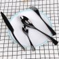 4X Stainless Steel Knives Fork Spoon Teaspoon Dinnerware Tableware Cutlery Black