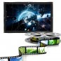 100" Inch Projector Projection Screen 16:9 White Matte 3D HD Home Cinema Theater
