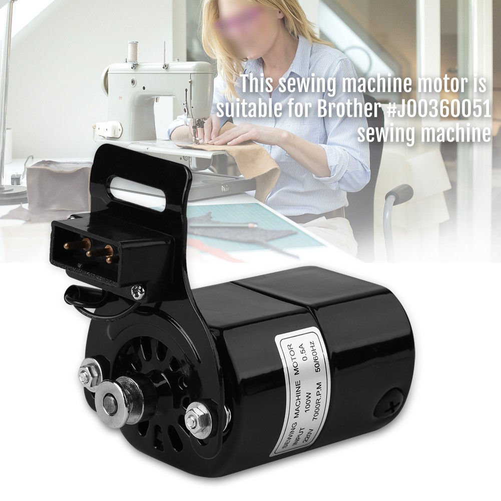1Pcs Black 220V 100W Home Sewing Machine Motor 7000 RPM K-bracket 0.5 AMP