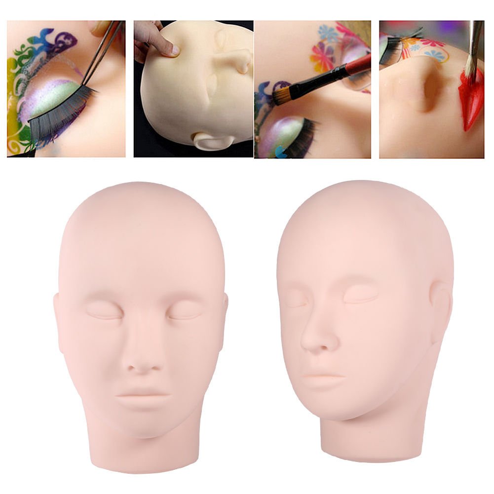 Pro Massage Training Mannequin Flat Head Practice Make Up Eyelash Extensions MZ