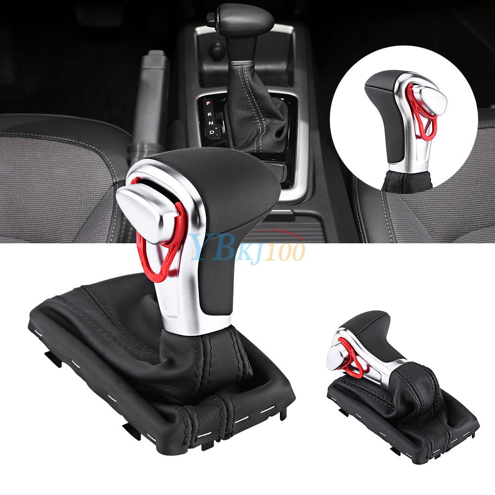 Car Gear Shift Knob Gaitor Boot Cover Black Leather New For Audi A5 A4L Q5 B8PA