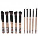 10pcs Brushes Set Pro Kabuki Makeup Tool Brush Powder Eyeshadow Foundation Blush