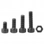 420x M3 M4 M5 Carbon Steel Hex Socket Head Cap Screws Nut Assorted Kit Box Black