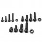 420x M3 M4 M5 Carbon Steel Hex Socket Head Cap Screws Nut Assorted Kit Box Black