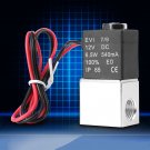12V DC 1/4" 2 Way Normally Closed Pneumatic Electric Solenoid Air Valve Switch