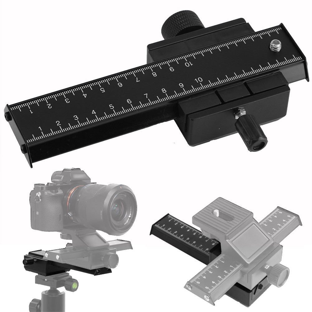 Macro Shot Focusing Focus Plate Rail Slider 1/4 Screw For Canon DSLR SLR Camera