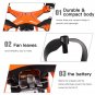 0.3MP HD Camera Drone 2.4G Wifi Phone Remote Control RC Quadcopter Helicopter