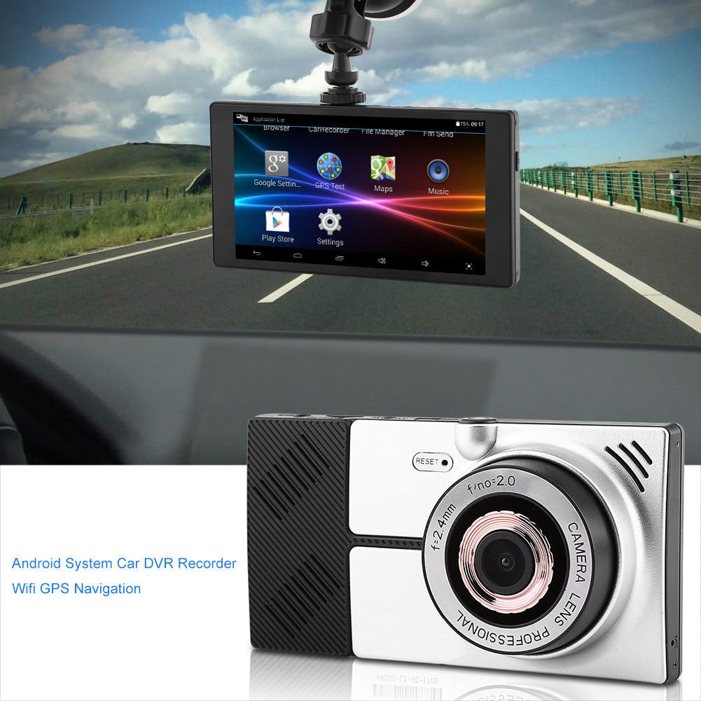 WiFi Dual Lens 5" HD 1080P Car DVR Video Recorder Rearview Mirror Dash Camera