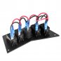 12-24V Red/Blue/Green/Orange LED Rocker Switch Panel w/Voltmeter Racing Car RV