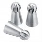 3pcs Sphere Ball Tips Icing Piping Nozzles Tips Pastry Cake Cupcake Decorations