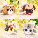 Brand New 1Pcs Cute Dog Cat Puppy Pug PVC Key Cover Cap Key Chain Keyring Gift