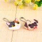 Brand New 1Pcs Cute Dog Cat Puppy Pug PVC Key Cover Cap Key Chain Keyring Gift