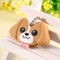 Brand New 1Pcs Cute Dog Cat Puppy Pug PVC Key Cover Cap Key Chain Keyring Gift