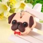 Brand New 1Pcs Cute Dog Cat Puppy Pug PVC Key Cover Cap Key Chain Keyring Gift